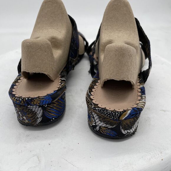 JD William Blue Patterned glitzy sandals size 6 EEE wide fit - Picture 8 of 14